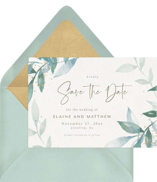 Whimsical Watercolor Save the Date template