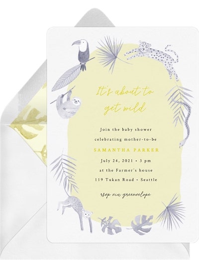 Wild Baby Invitation