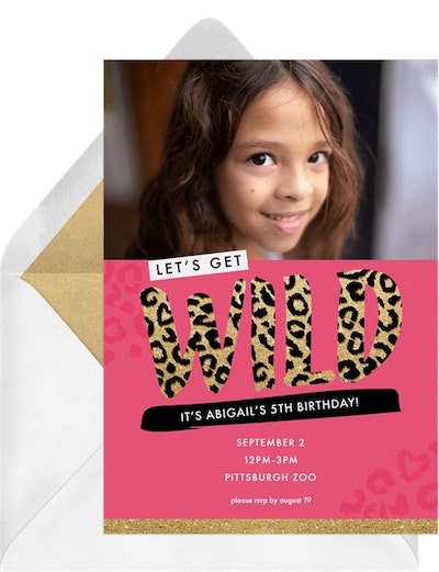 Wild Cheetah Invitation