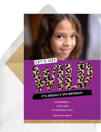 Wild Cheetah Invitation