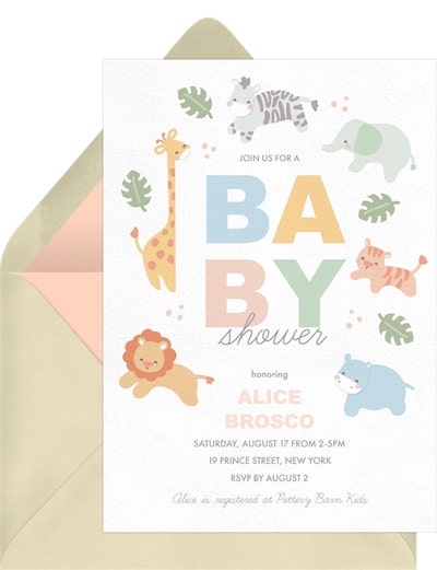 Baby shower invitations: Wild Little Baby Invitation
