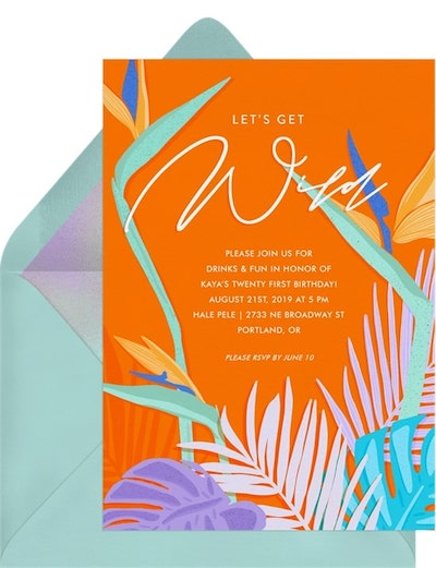 Wild Paradise Invitation
