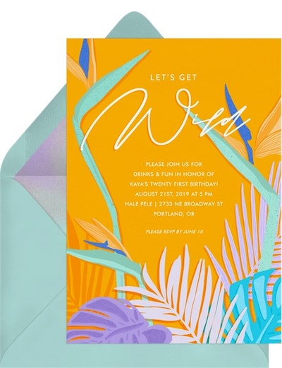 Wild Paradise Invitation