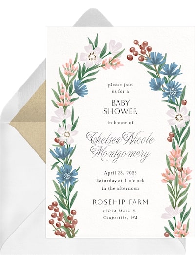 Wildflowers Arch Invitation