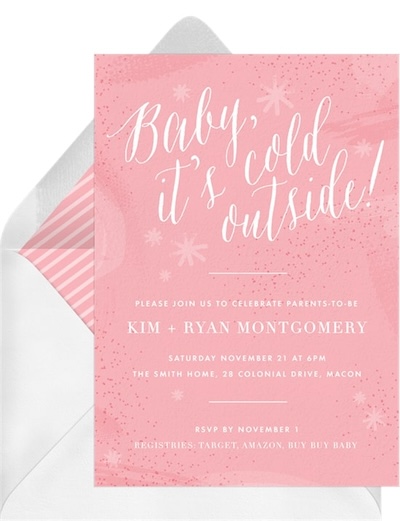 Winter Baby Invitation