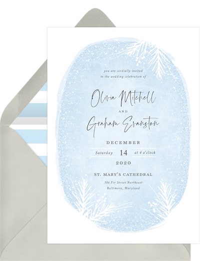 Outdoor wedding ideas: Wintery Boughs Invitation