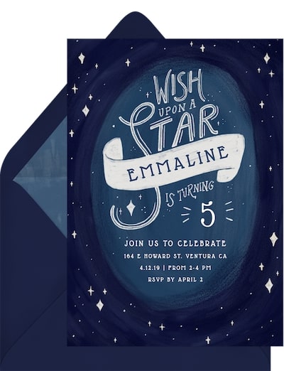 Wish Upon a Star Invitation