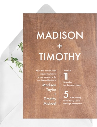 Wood You Love Me Invitation