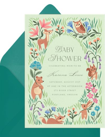 Woodland Frame Invitation