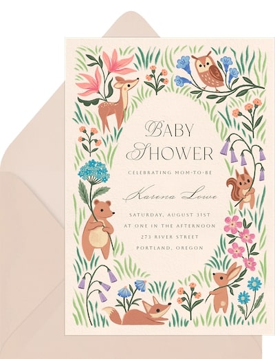 Woodland Frame Invitation