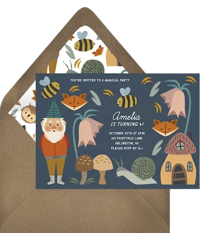 Woodland Party Invitation