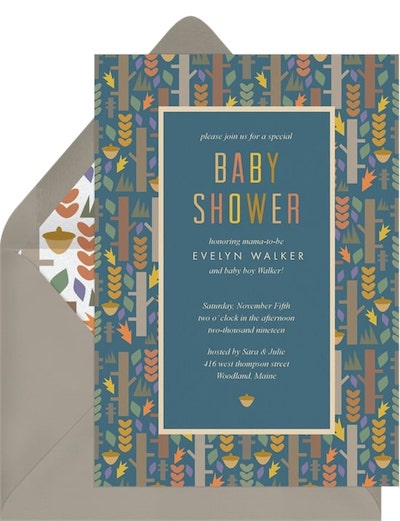 Woodland Shower Invitation
