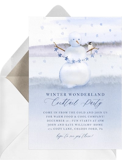 Woodland Winter Friends Invitation