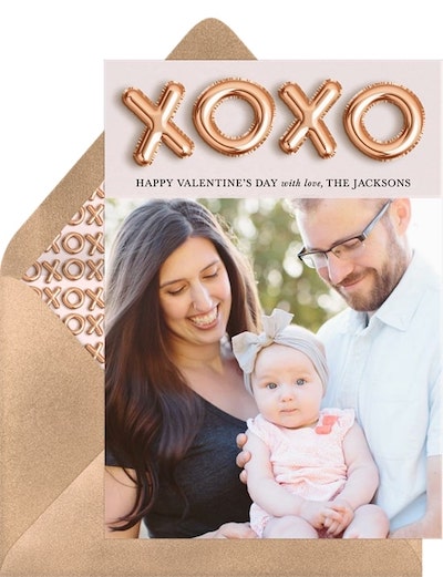 XOXO Balloons Card