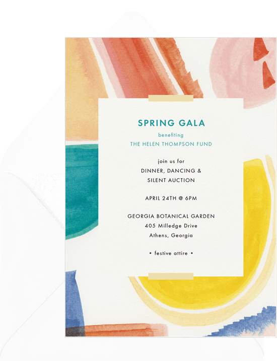A corporate event invitation for a Spring gala
