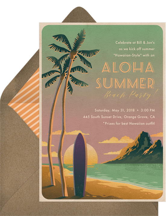luau party: Aloha Waikiki Invitation from Greenvelope