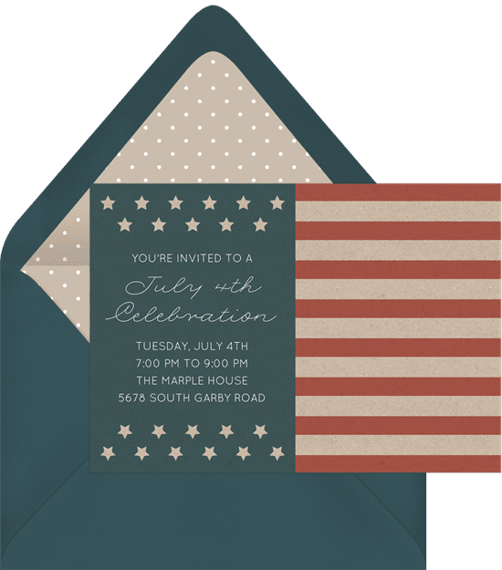 Eagle Scout Invitations: americana flag invitation