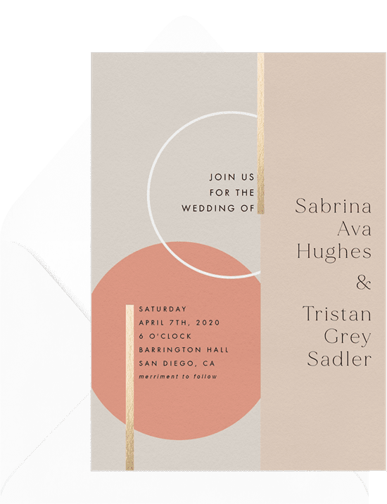 DIY Wedding Invitations: Bauhaus Shapes Invitation