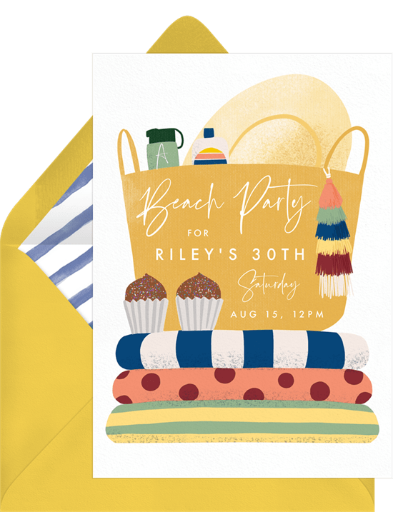summer party ideas: beach party invitation from Greenvelope