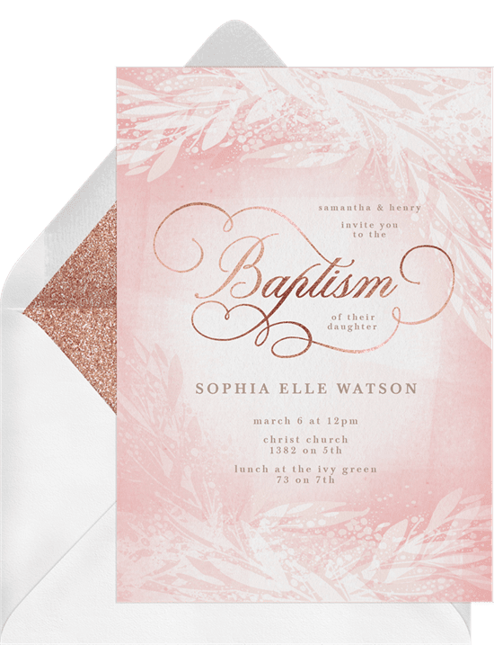 Beautiful Baptism Invitation