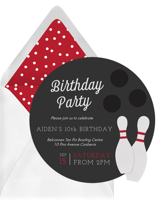 Let's Bowl Invitation by Greenvelope