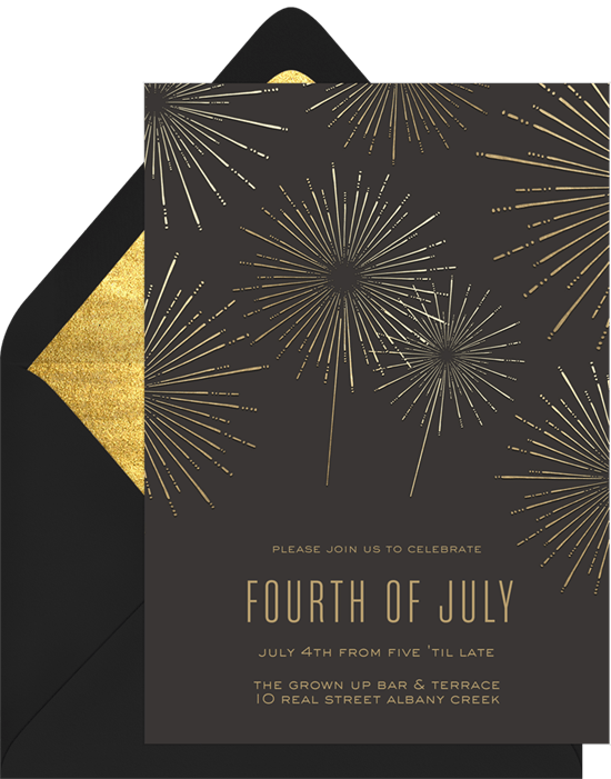 sparkler send-off invitation from Greenvelope