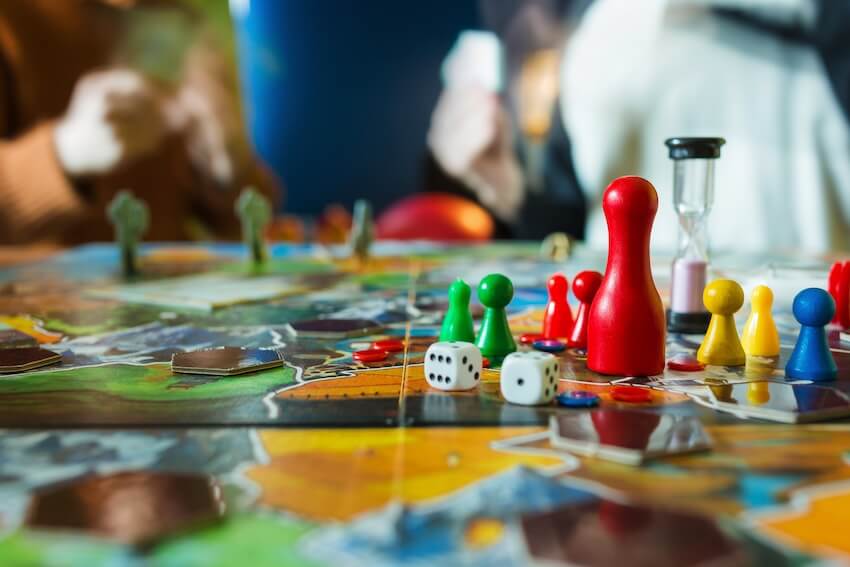 Board games on a table