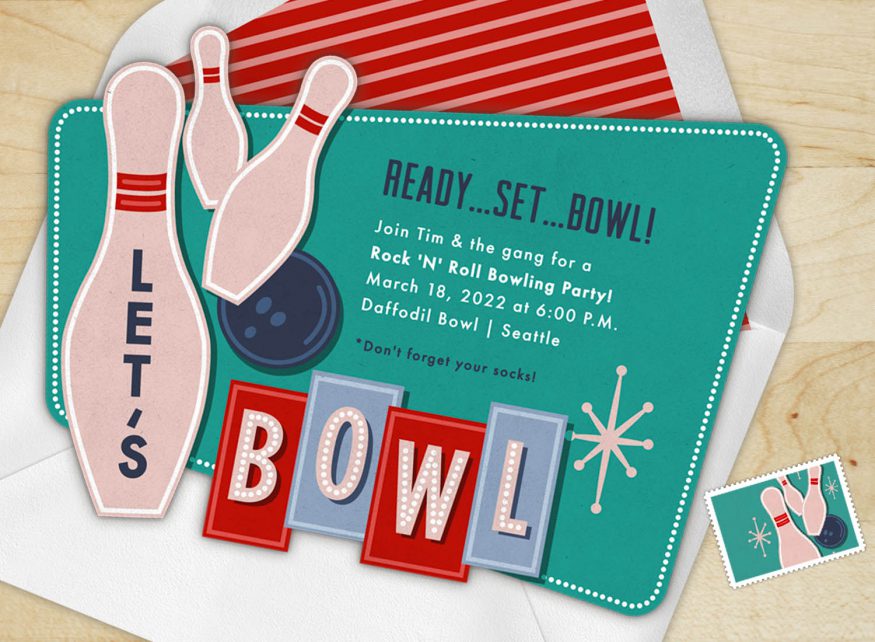 8 Bowling Party Invitations to Let the Good Times Roll