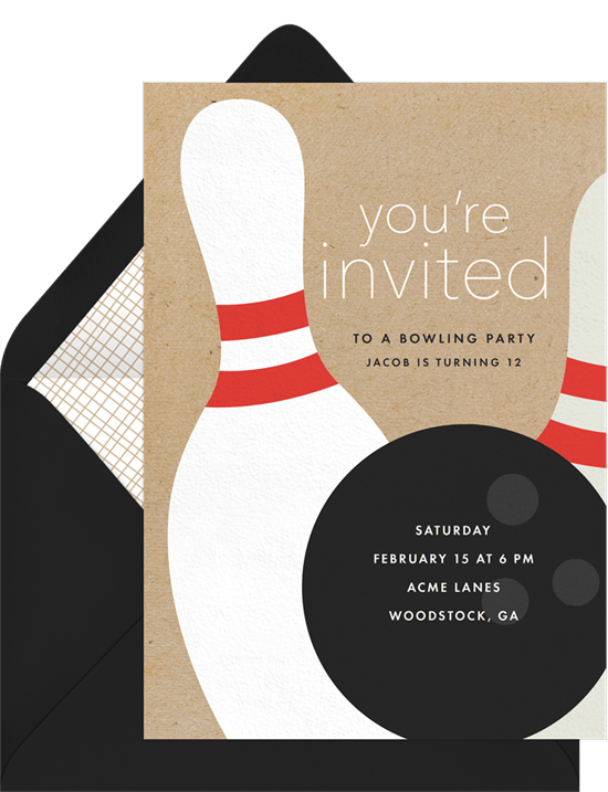 Bowling Party Invitations by Greenvelope