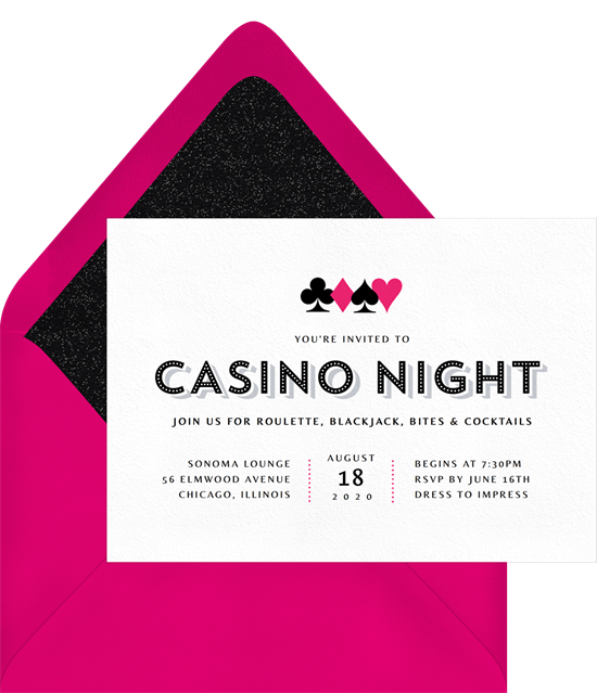 Casino Night Invitation from Greenvelope