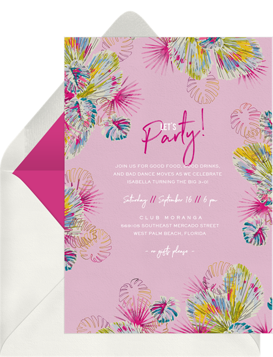 luau party: Chromatic Palms Invitation from Greenvelope