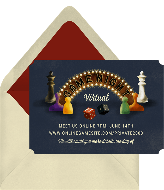 Classic Game Night Invitation from Greenvelope