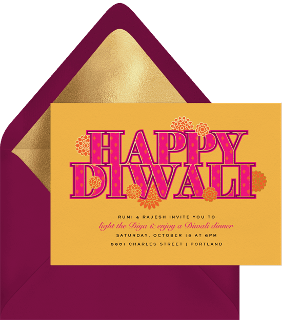 A happy Diwali invitation