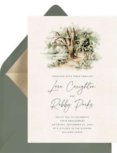 Enchanted Arbor Trail invitation