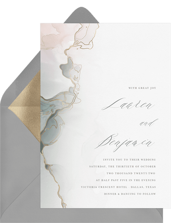 DIY Wedding Invitation: Ethereal Mist Invitation