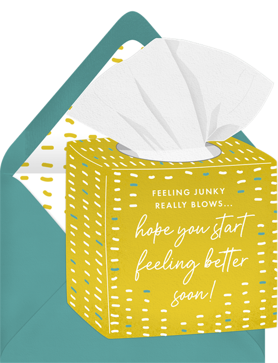 get well soon cards: fell better soon card from Greenvelope