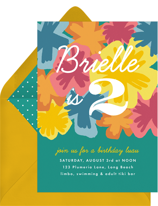 Luau Flowers Invitation from Greenvelope