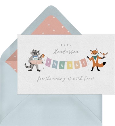 Forest Friends Thank You Note