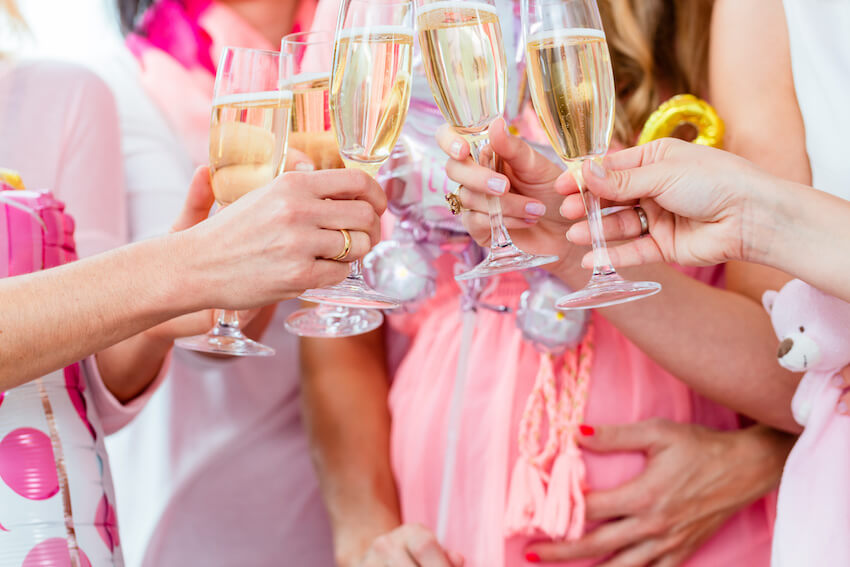 Group of people having a toast