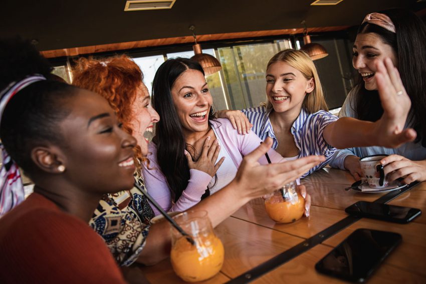 group of women hanging out