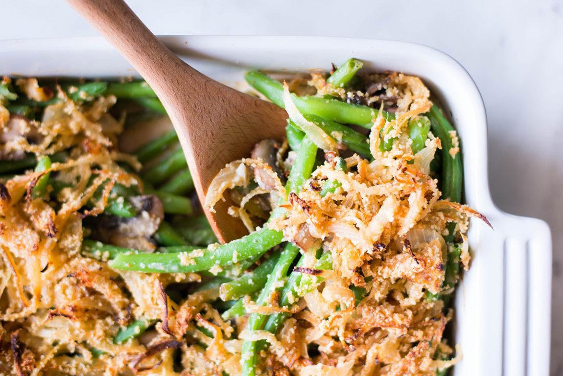 Non-traditional thanksgiving dinner ideas: Healthy green bean casserole