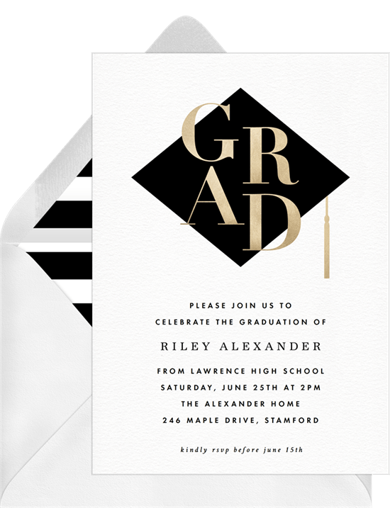 Gold Stack Invitation