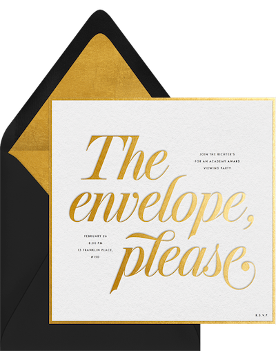 Roll out the red carpet invitation