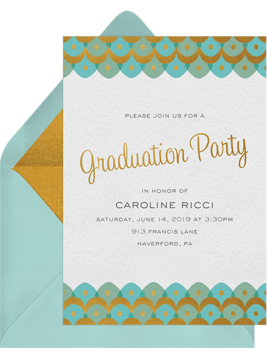 mermaid theme party: Scalloped Waves Invitation by Greenvelope