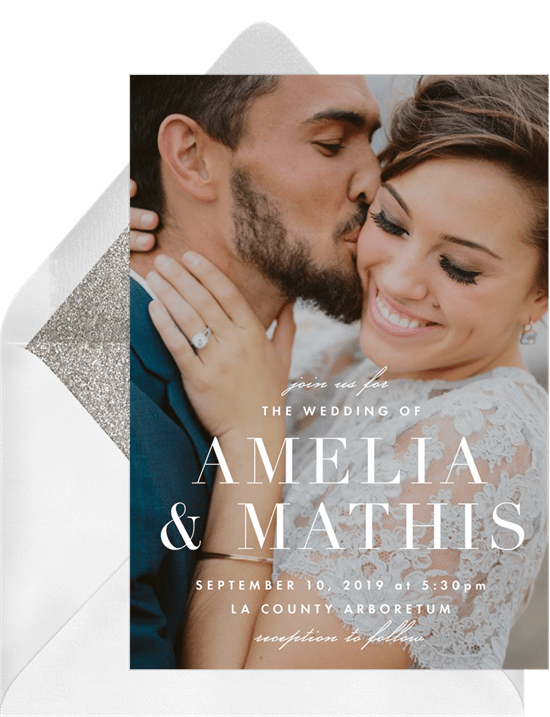 intimate wedding: Elegant Overlay Invitation by Greenvelope