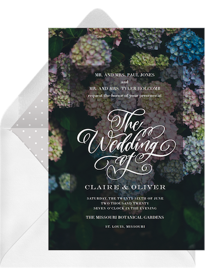 Hydrangeas Wedding Invitation