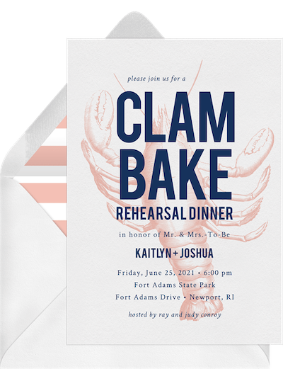 Vintage Lobster Invitation