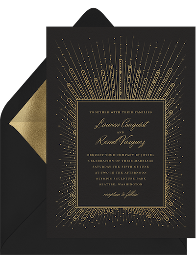 Pearl starburst invitation