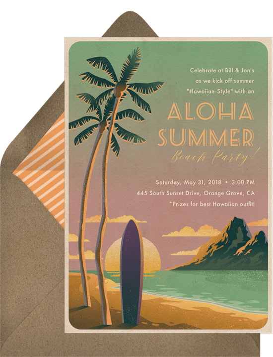 Aloha Waikiki Invitation