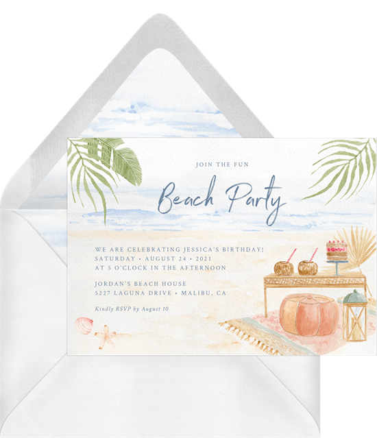 summertime party invitations: Boho Beach Party Invitation by Greenvelope